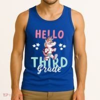 Hello Third Grade Unicorn And Teachers Gift Tank Top thumb 3