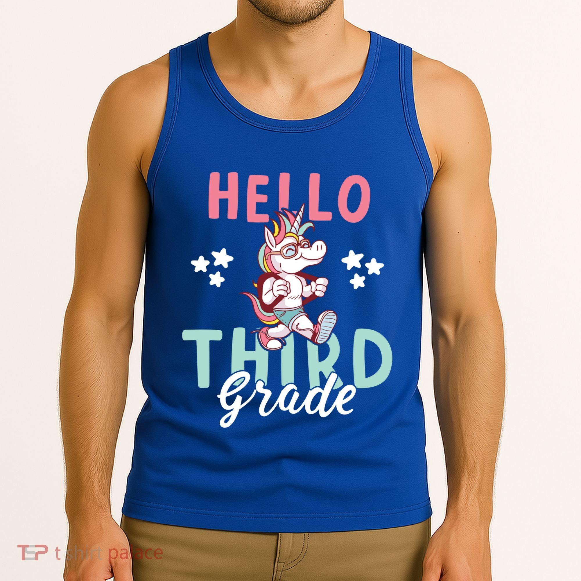 Hello Third Grade Unicorn And Teachers Gift Tank Top
