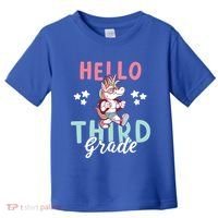 Hello Third Grade Unicorn And Teachers Gift Toddler T-Shirt thumb 0