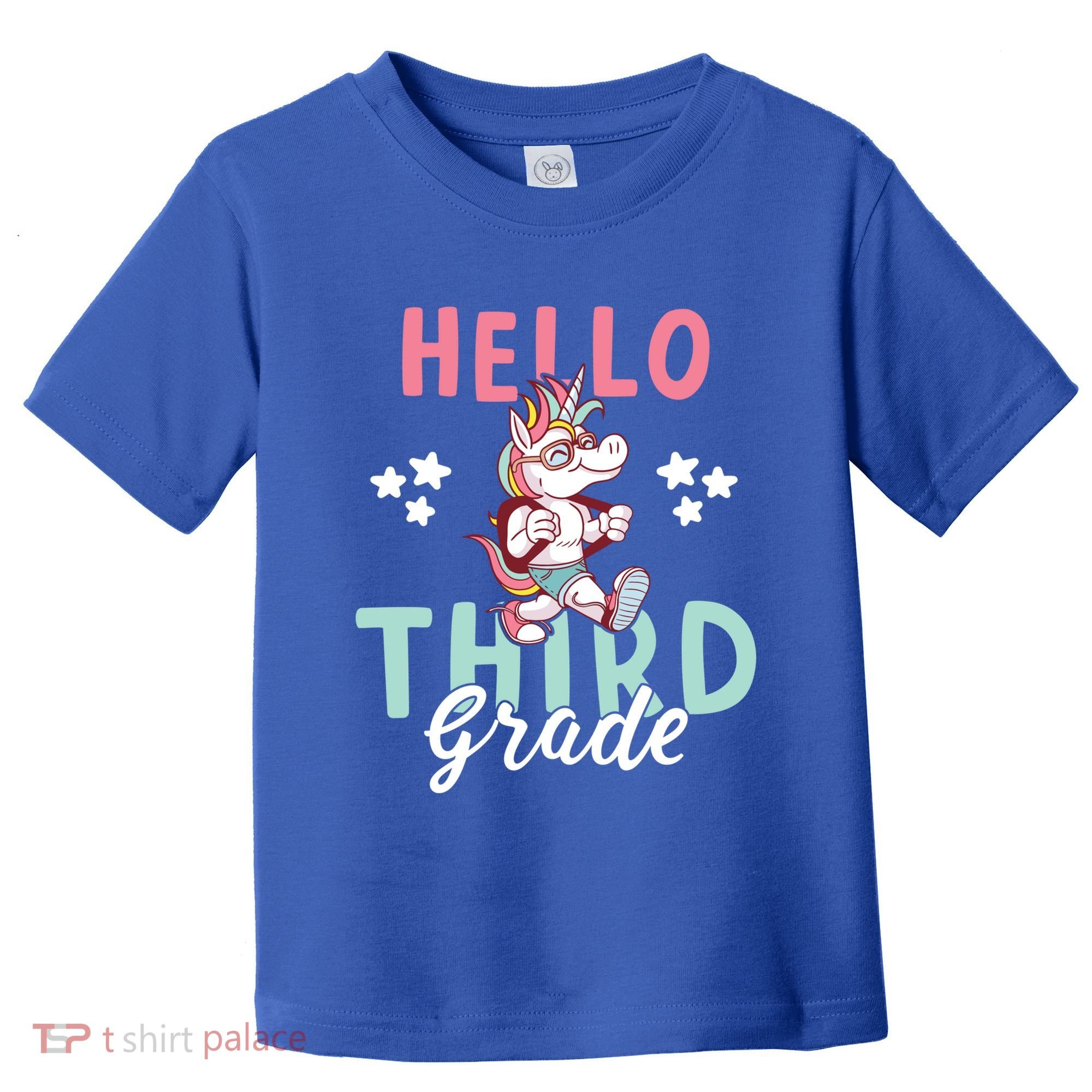 Hello Third Grade Unicorn And Teachers Gift Toddler T-Shirt