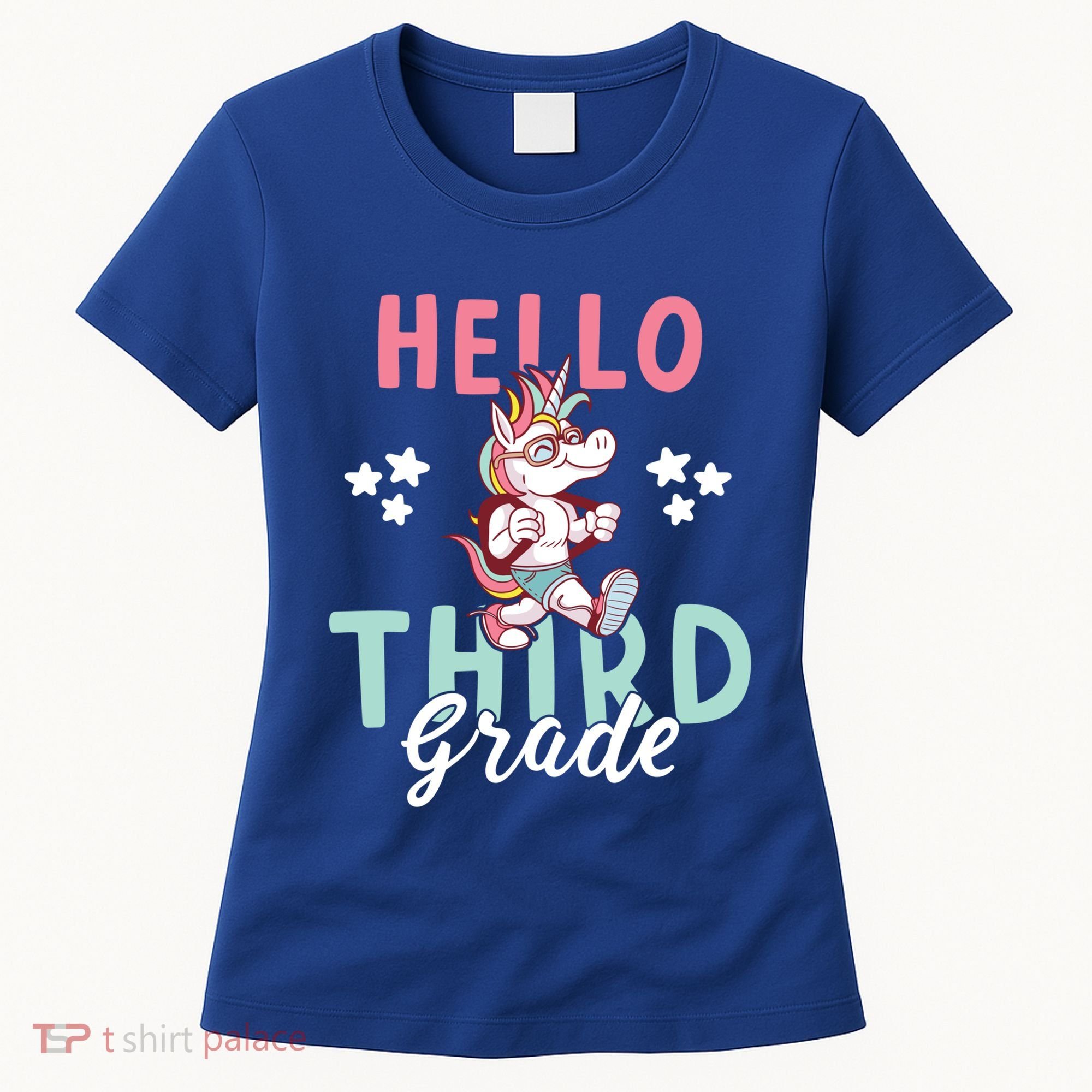Hello Third Grade Unicorn And Teachers Gift Women's T-Shirt