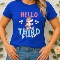Hello Third Grade Unicorn And Teachers Gift Women's T-Shirt thumb 2