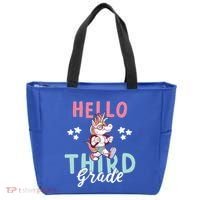 Hello Third Grade Unicorn And Teachers Gift Tote Bag thumb 0