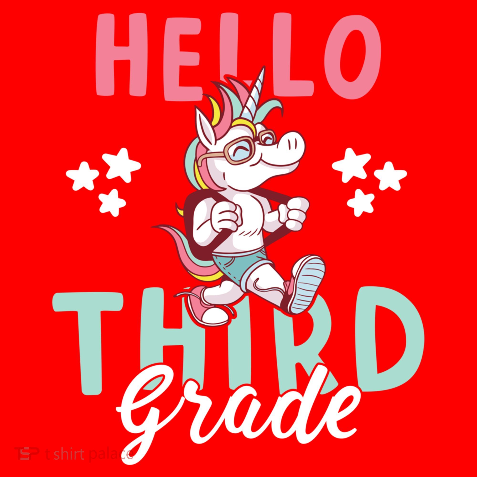 Hello Third Grade Unicorn And Teachers Gift Santa Hat
