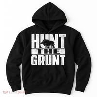 Hunt The Grunt - Boar Hunting Wild Hog Hunter Hoodie thumb 0