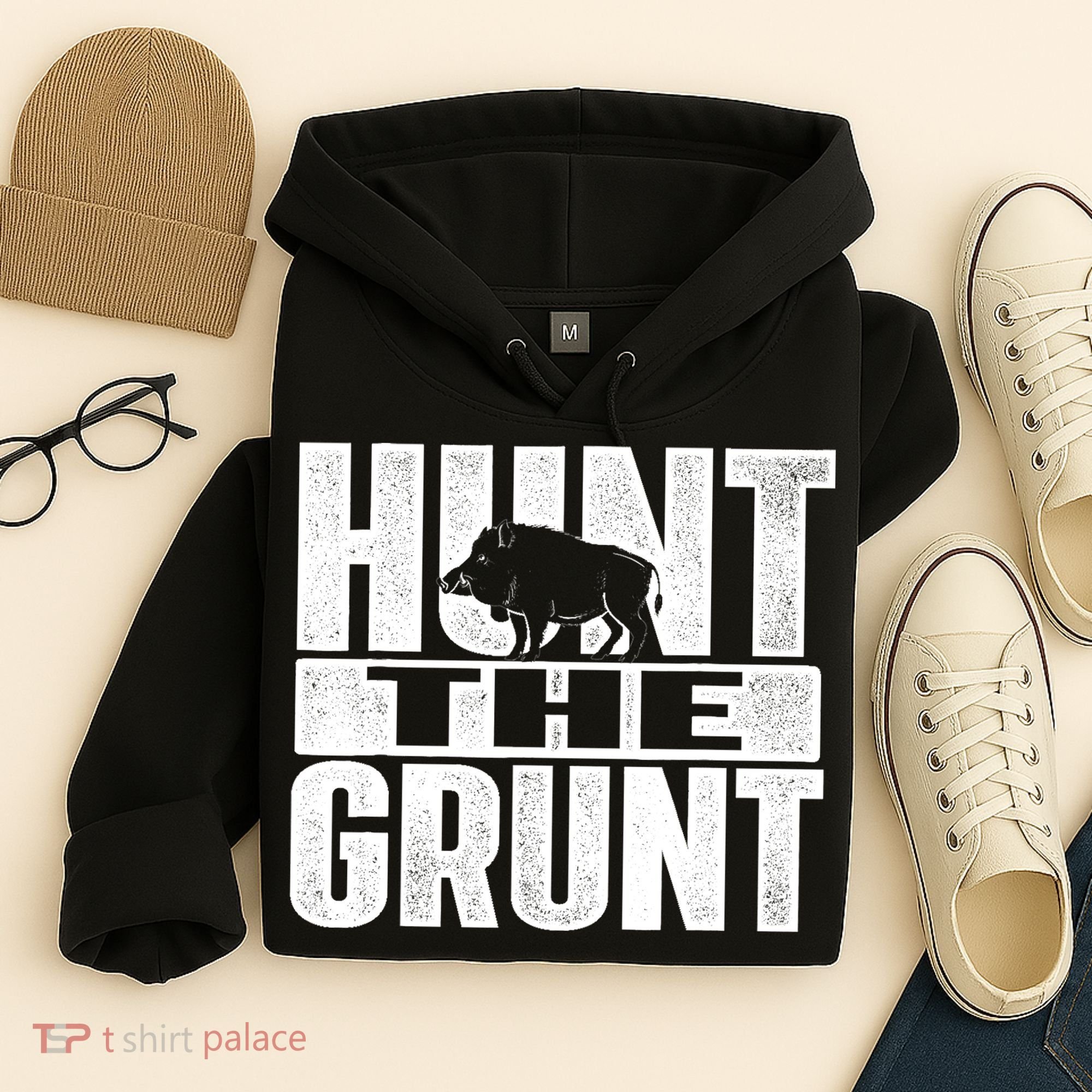 Hunt The Grunt - Boar Hunting Wild Hog Hunter Hoodie