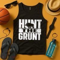 Hunt The Grunt - Boar Hunting Wild Hog Hunter Tank Top thumb 4