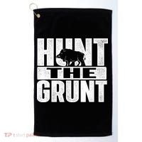 Hunt The Grunt - Boar Hunting Wild Hog Hunter Golf Towel thumb 0