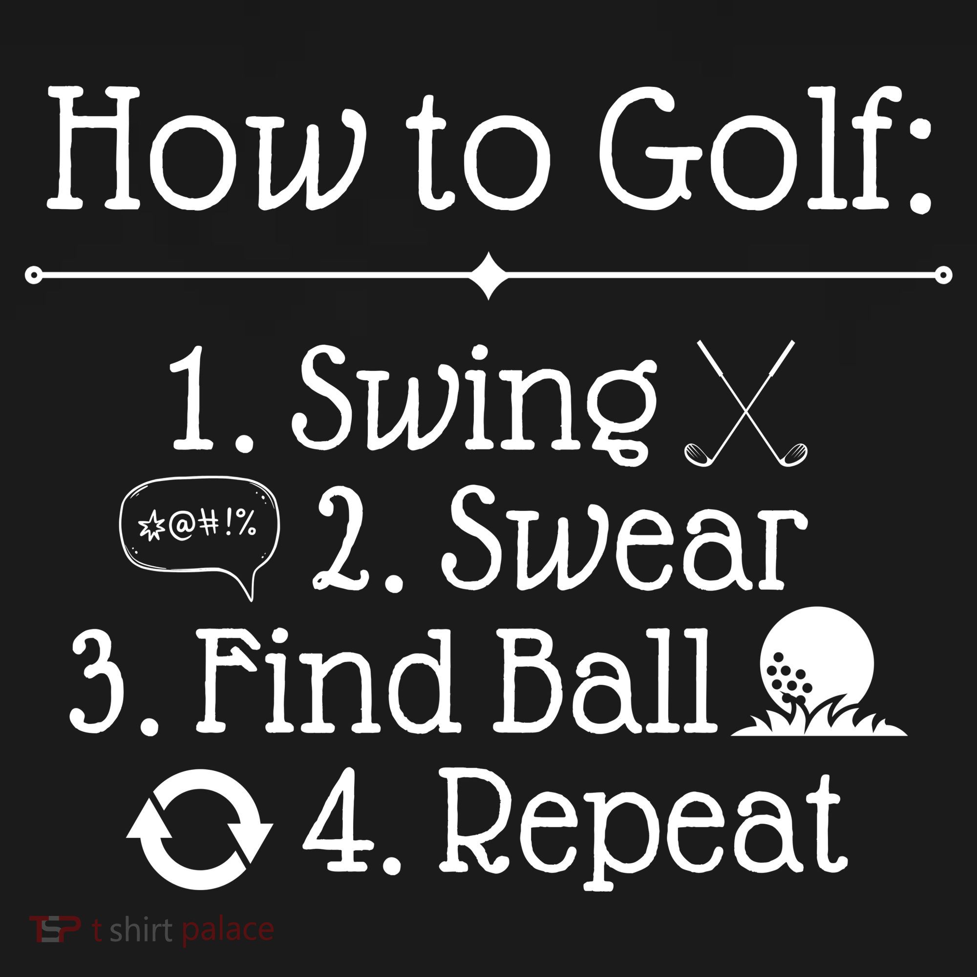 How To Golf Swing Swear Find Ball Repeat Funny Backpack