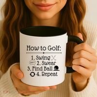 How To Golf Swing Swear Find Ball Repeat Funny Coffee Mug thumb 3