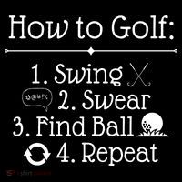 How To Golf Swing Swear Find Ball Repeat Funny Ornament thumb 1