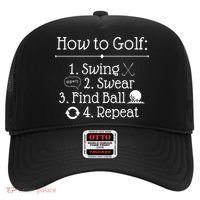 How To Golf Swing Swear Find Ball Repeat Funny Hat thumb 0