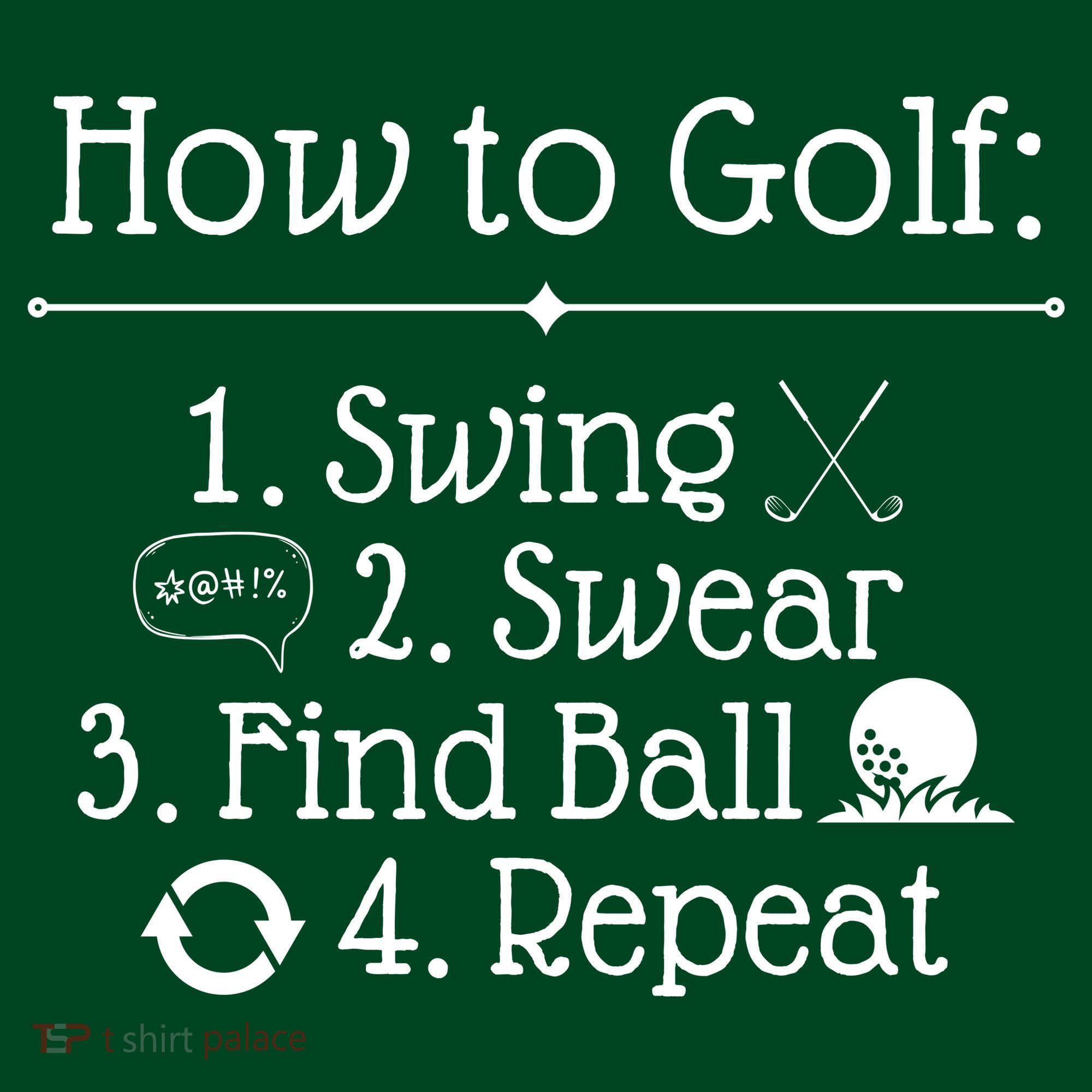 How To Golf Swing Swear Find Ball Repeat Funny Kids Sweatshirt