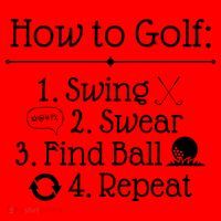 How To Golf Swing Swear Find Ball Repeat Funny Santa Hat thumb 1
