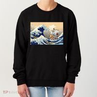 Hokusai The Great Wave Off Kanagawa Japanese Art Anime Women's Sweatshirt thumb 0