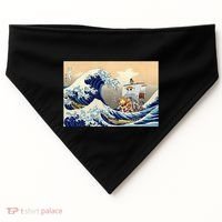 Hokusai The Great Wave Off Kanagawa Japanese Art Anime USA-Made Doggie Bandana thumb 0