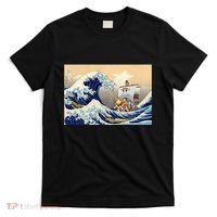 Hokusai The Great Wave Off Kanagawa Japanese Art Anime T-Shirt thumb 0