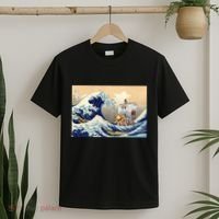 Hokusai The Great Wave Off Kanagawa Japanese Art Anime T-Shirt thumb 2