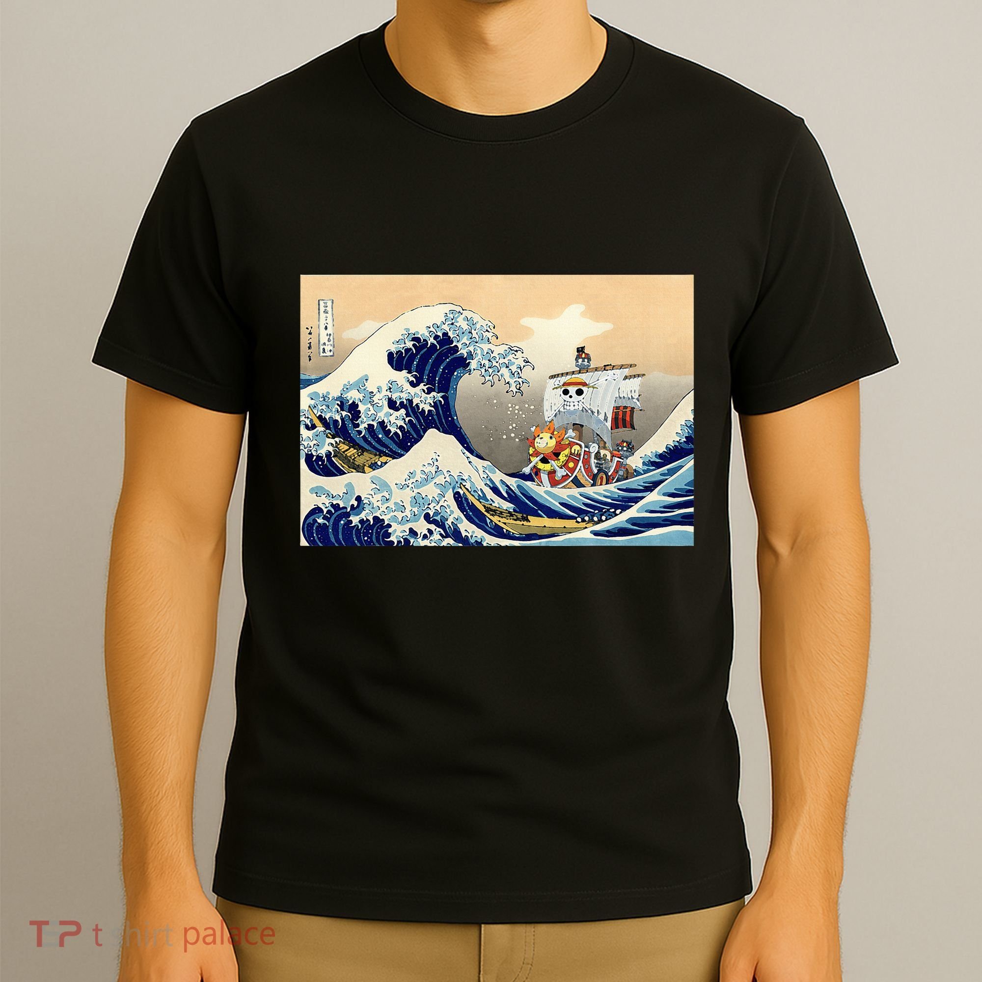 Hokusai The Great Wave Off Kanagawa Japanese Art Anime T-Shirt