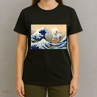 Hokusai The Great Wave Off Kanagawa Japanese Art Anime T-Shirt thumb 4
