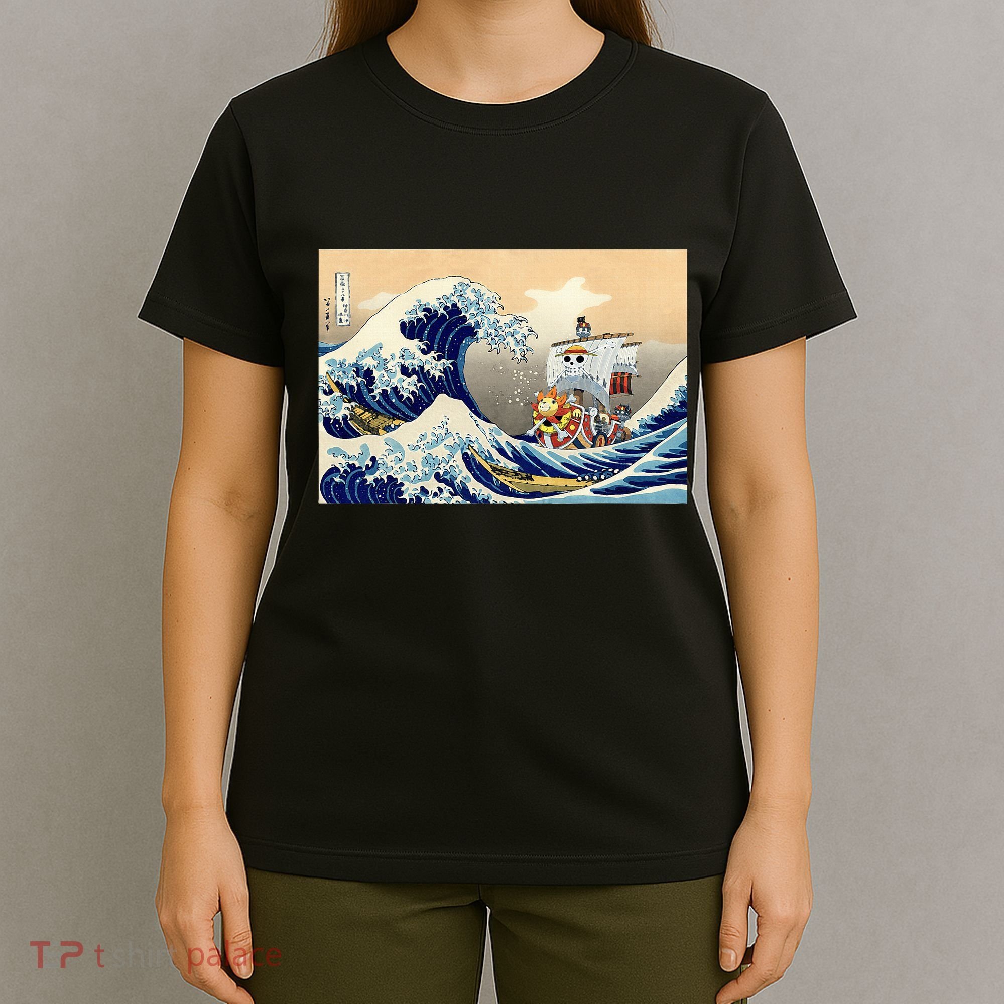 Hokusai The Great Wave Off Kanagawa Japanese Art Anime T-Shirt