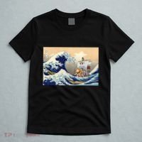 Hokusai The Great Wave Off Kanagawa Japanese Art Anime T-Shirt thumb 5