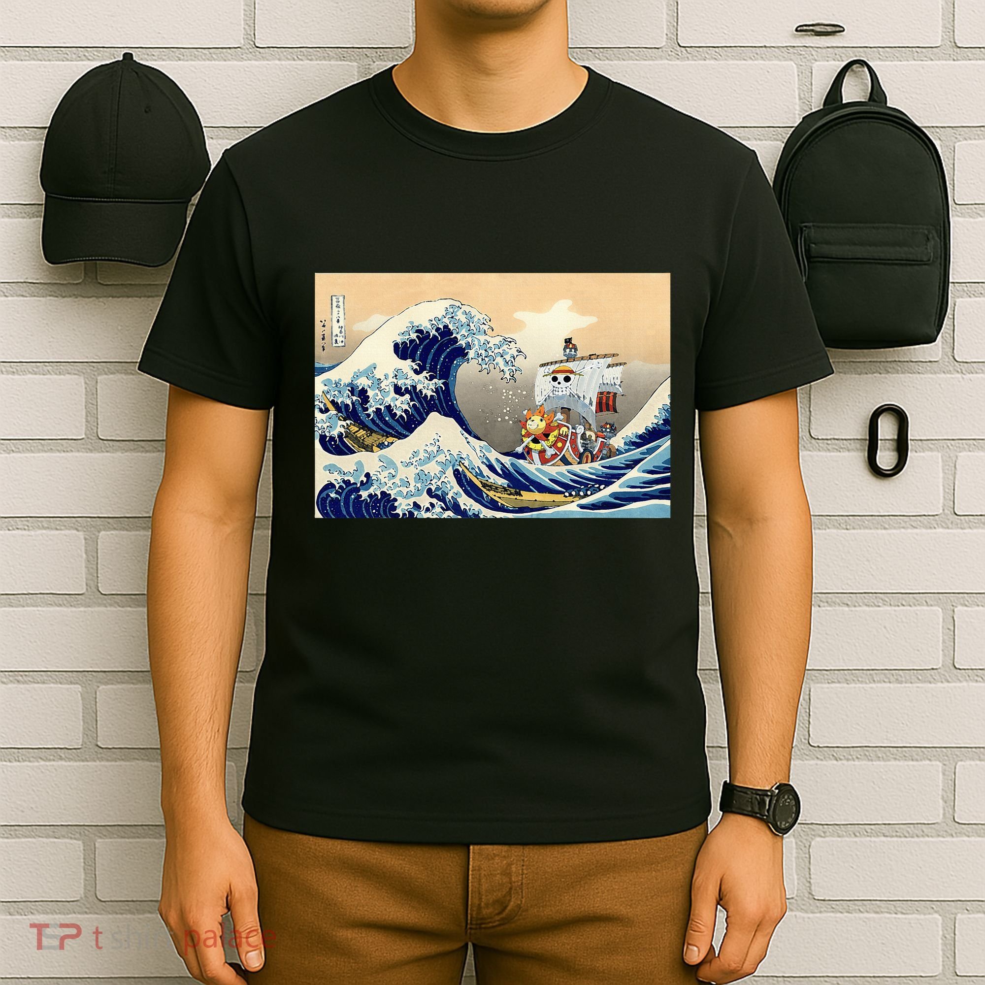 Hokusai The Great Wave Off Kanagawa Japanese Art Anime T-Shirt