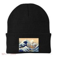 Hokusai The Great Wave Off Kanagawa Japanese Art Anime Beanie thumb 0