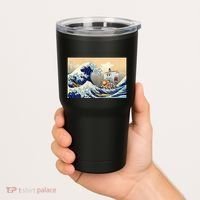 Hokusai The Great Wave Off Kanagawa Japanese Art Anime Tumbler thumb 2