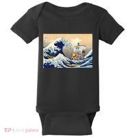Hokusai The Great Wave Off Kanagawa Japanese Art Anime Baby Bodysuit thumb 0