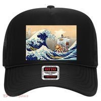 Hokusai The Great Wave Off Kanagawa Japanese Art Anime Hat thumb 0