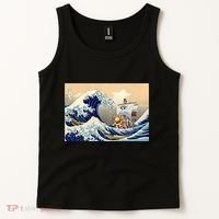 Hokusai The Great Wave Off Kanagawa Japanese Art Anime Tank Top thumb 2