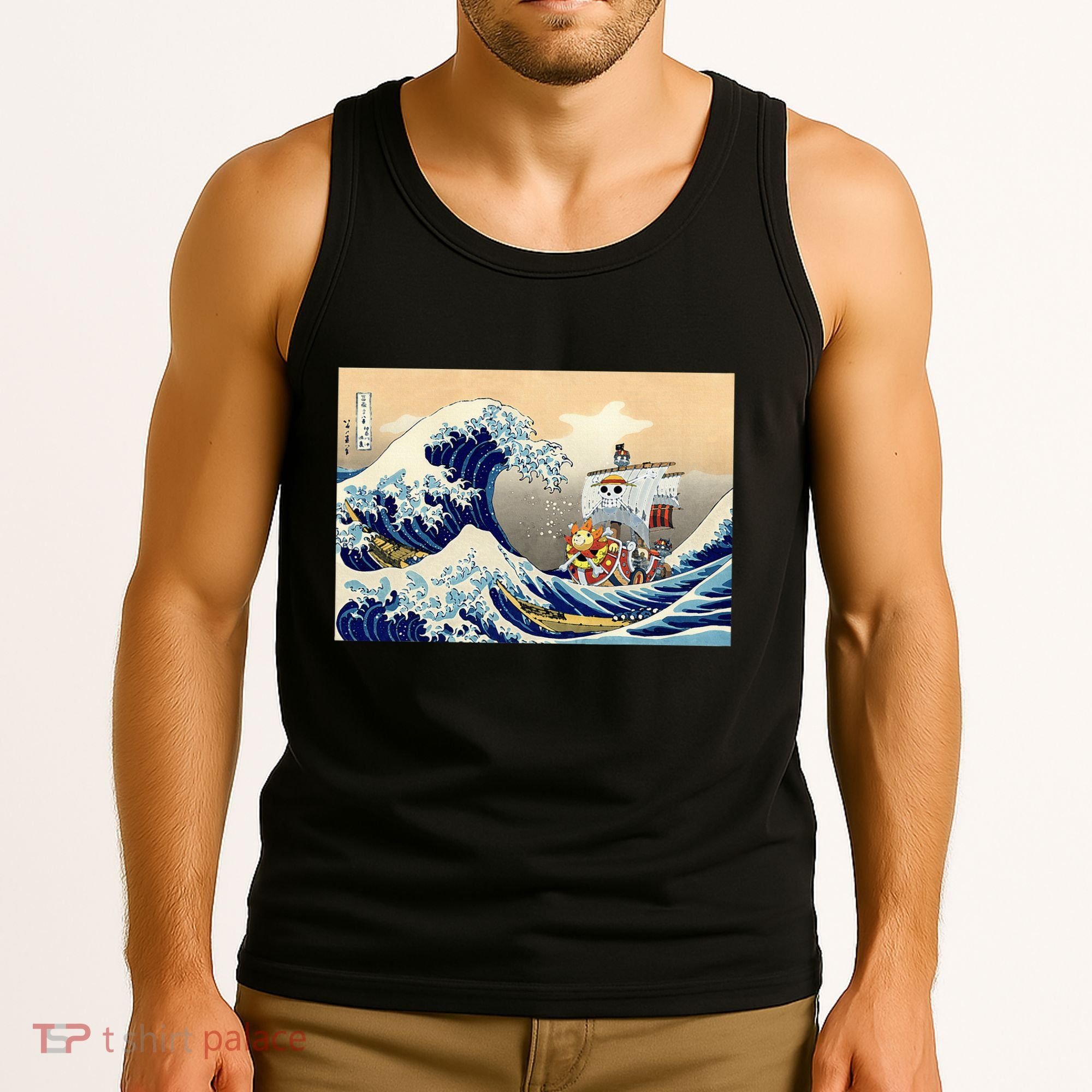 Hokusai The Great Wave Off Kanagawa Japanese Art Anime Tank Top