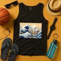 Hokusai The Great Wave Off Kanagawa Japanese Art Anime Tank Top thumb 4