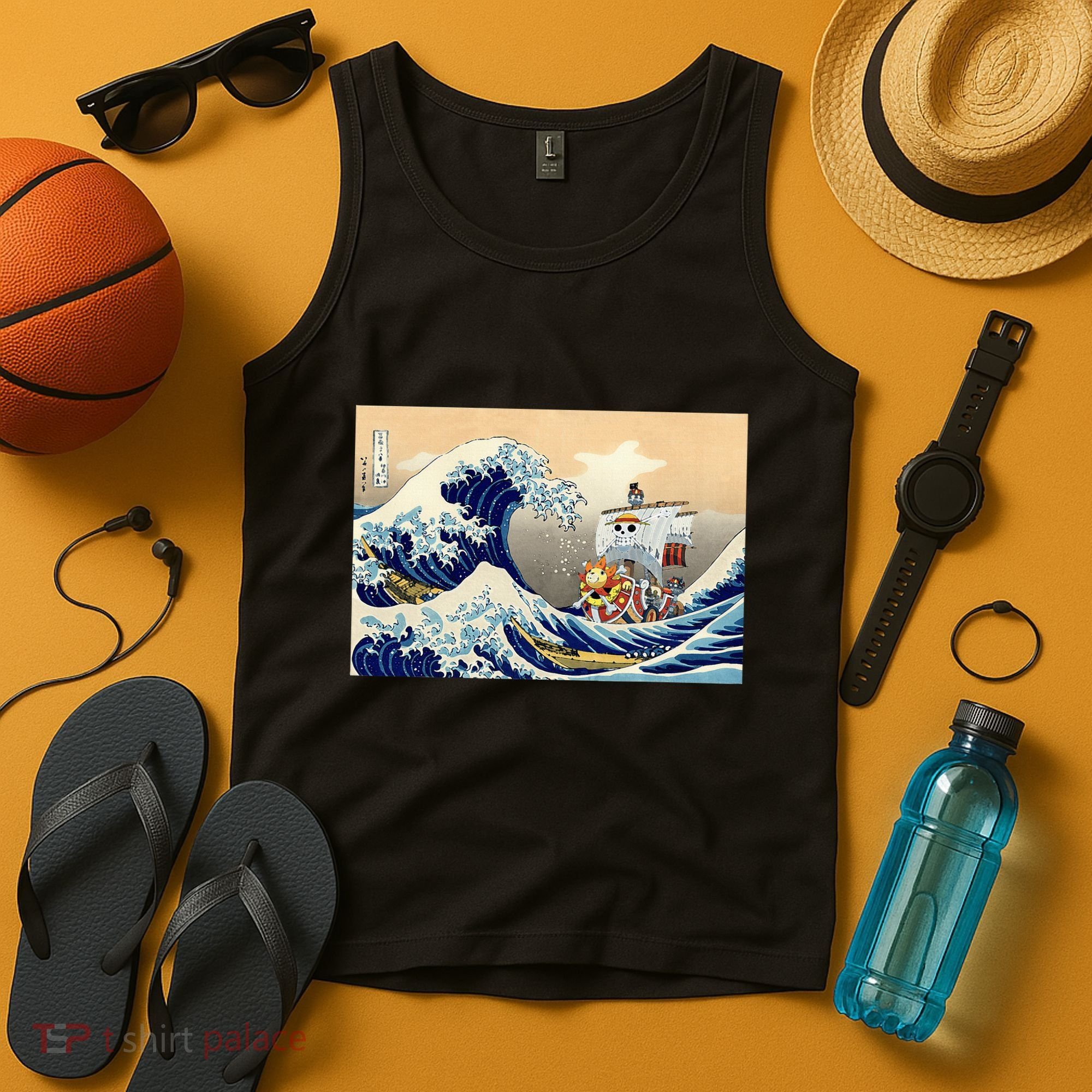Hokusai The Great Wave Off Kanagawa Japanese Art Anime Tank Top