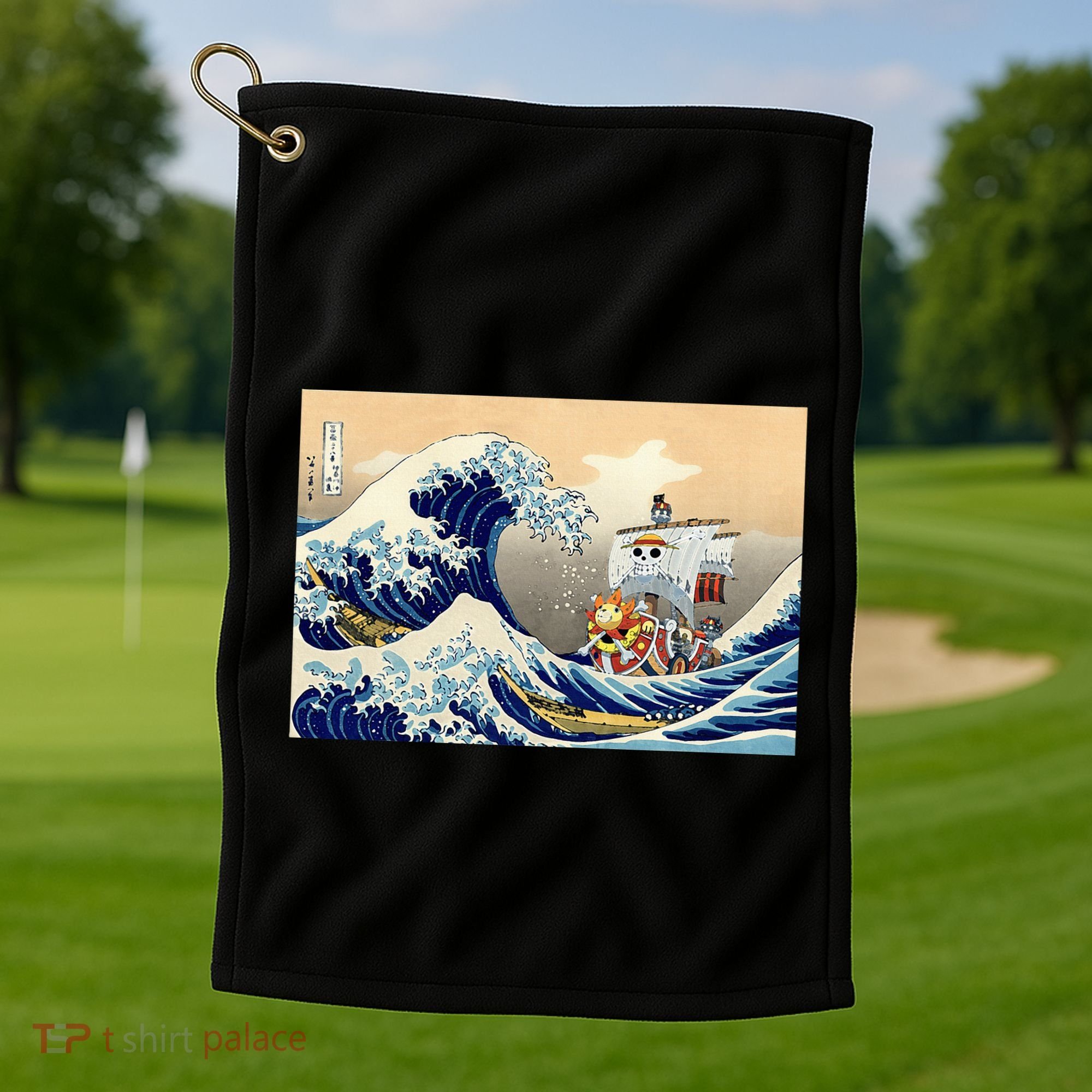 Hokusai The Great Wave Off Kanagawa Japanese Art Anime Golf Towel