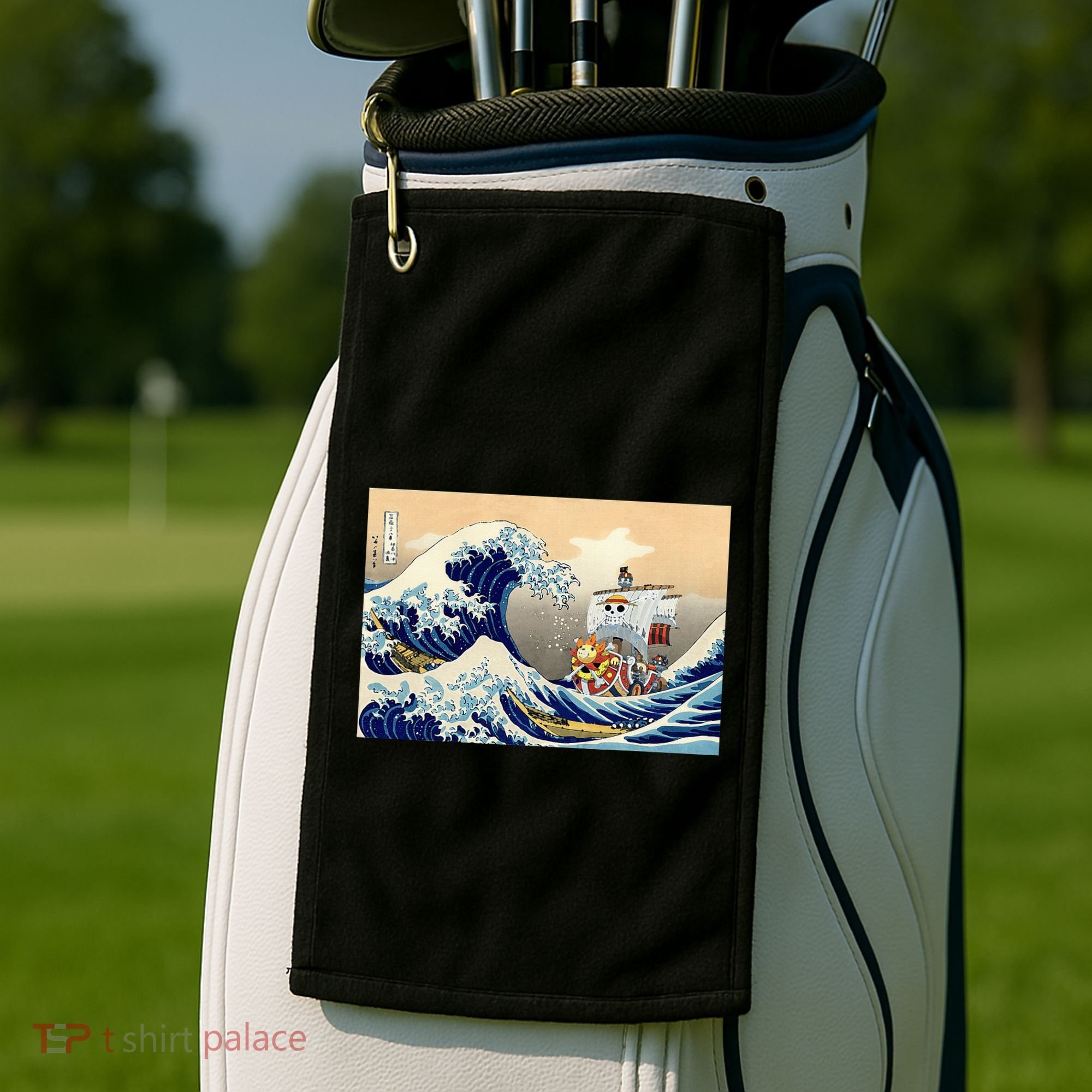 Hokusai The Great Wave Off Kanagawa Japanese Art Anime Golf Towel