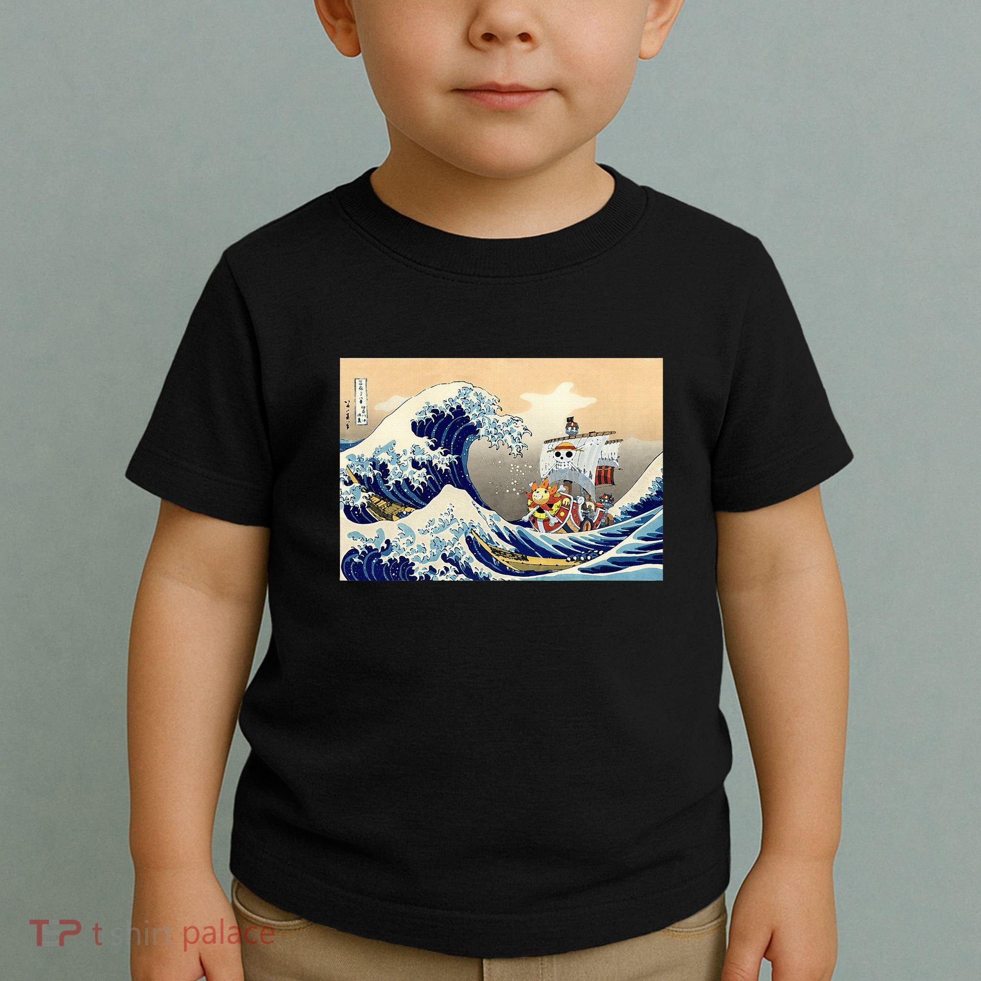 Hokusai The Great Wave Off Kanagawa Japanese Art Anime Toddler T-Shirt