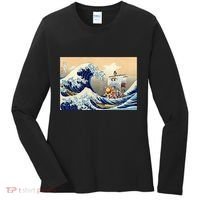 Hokusai The Great Wave Off Kanagawa Japanese Art Anime Women's Long Sleeve Shirt thumb 0