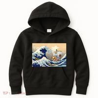 Hokusai The Great Wave Off Kanagawa Japanese Art Anime Kids Hoodie thumb 0