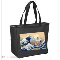 Hokusai The Great Wave Off Kanagawa Japanese Art Anime Tote Bag thumb 2