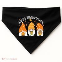 Happy Thanksgiving Gnome Festive Holiday USA-Made Doggie Bandana thumb 0