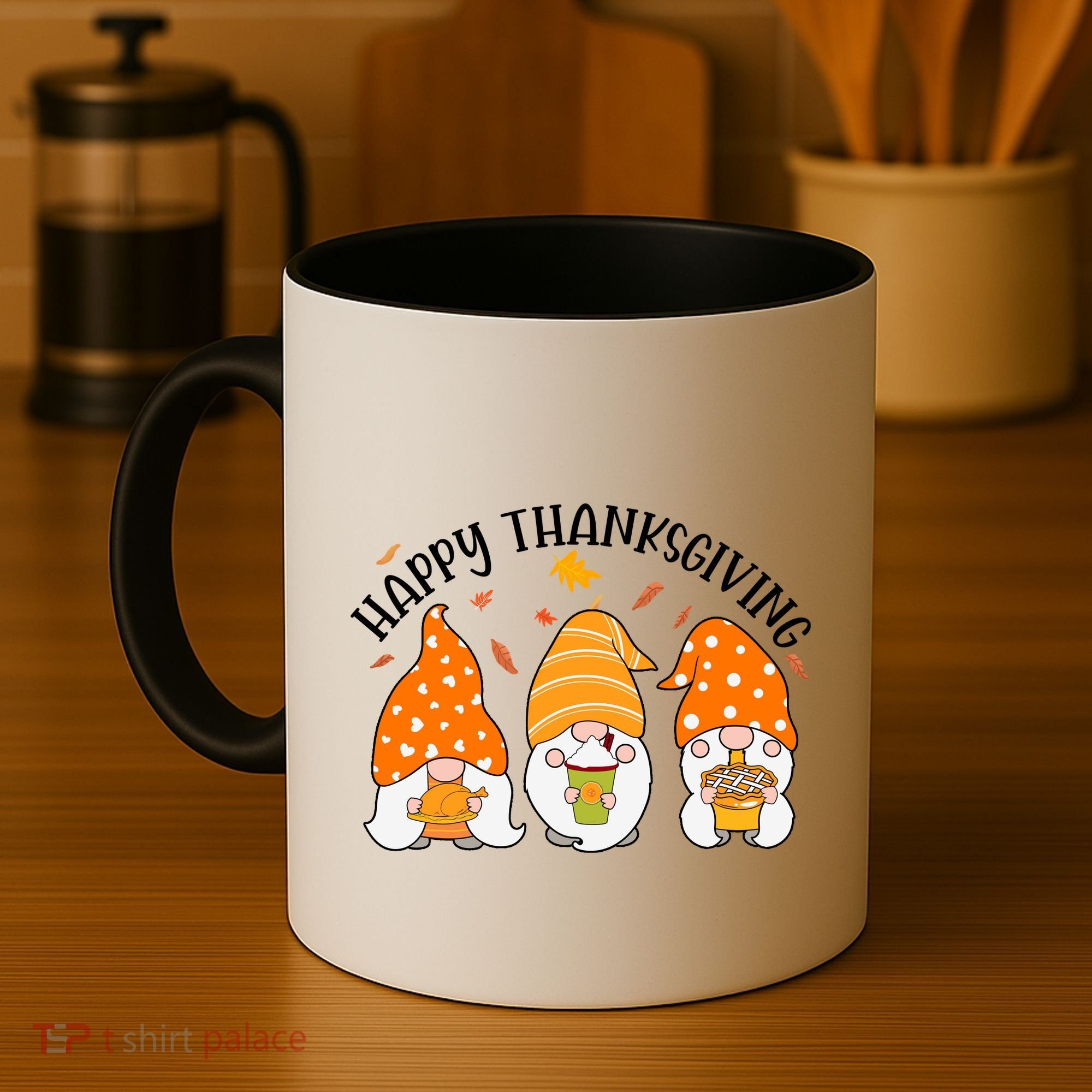 Happy Thanksgiving Gnome Festive Holiday Coffee Mug