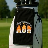 Happy Thanksgiving Gnome Festive Holiday Golf Towel thumb 2