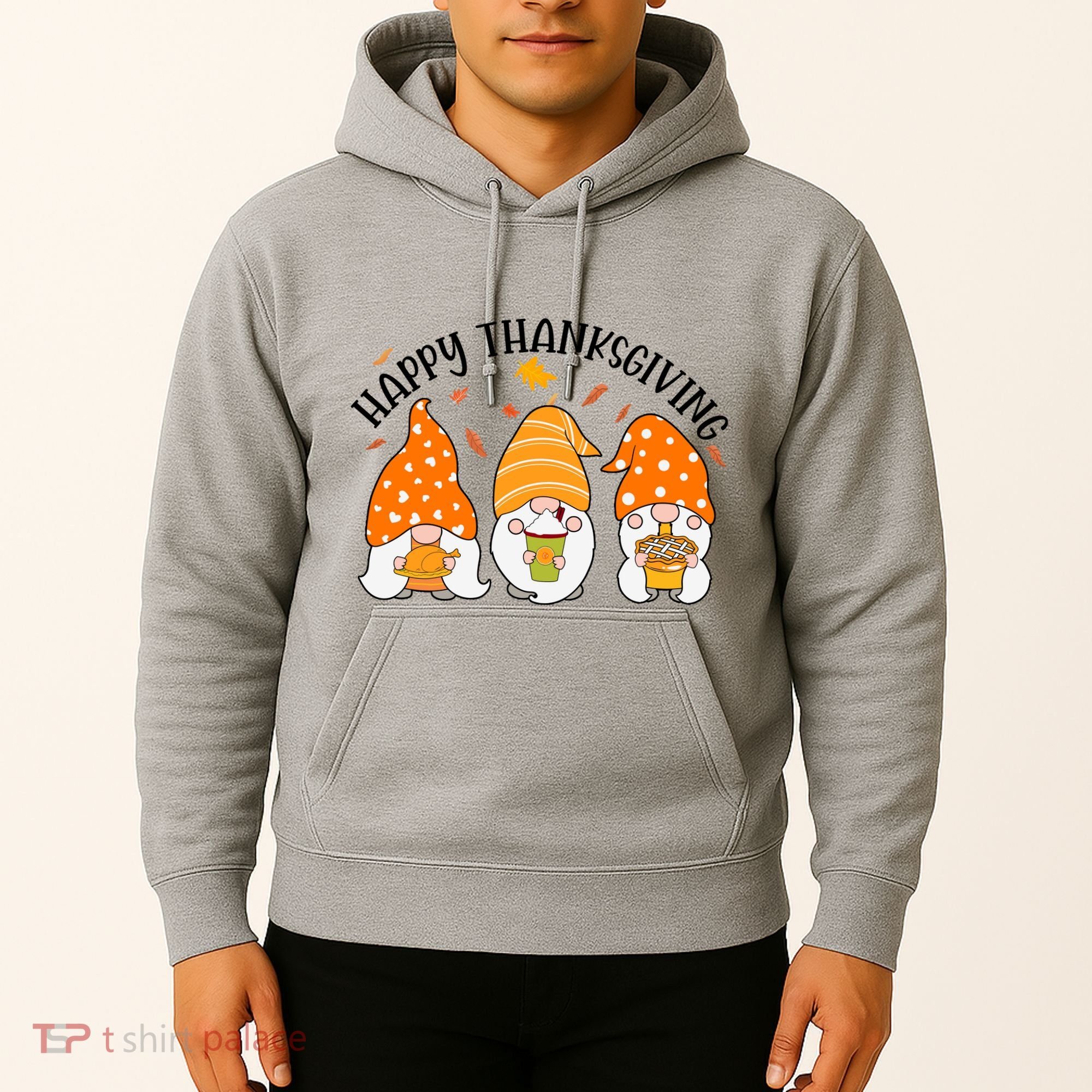 Happy Thanksgiving Gnome Festive Holiday Hoodie