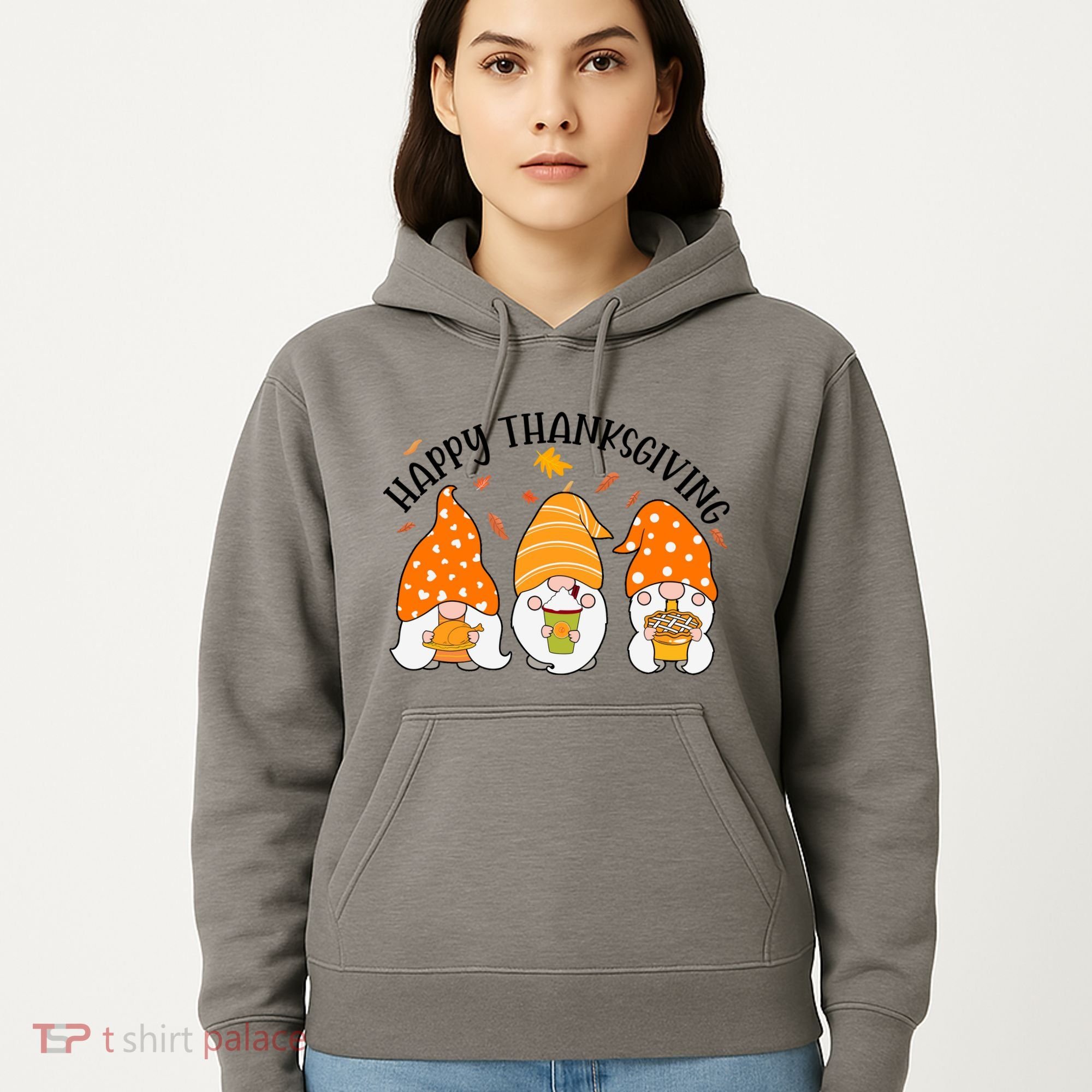 Happy Thanksgiving Gnome Festive Holiday Hoodie