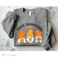 Happy Thanksgiving Gnome Festive Holiday Sweatshirt thumb 2