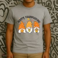 Happy Thanksgiving Gnome Festive Holiday T-Shirt thumb 3