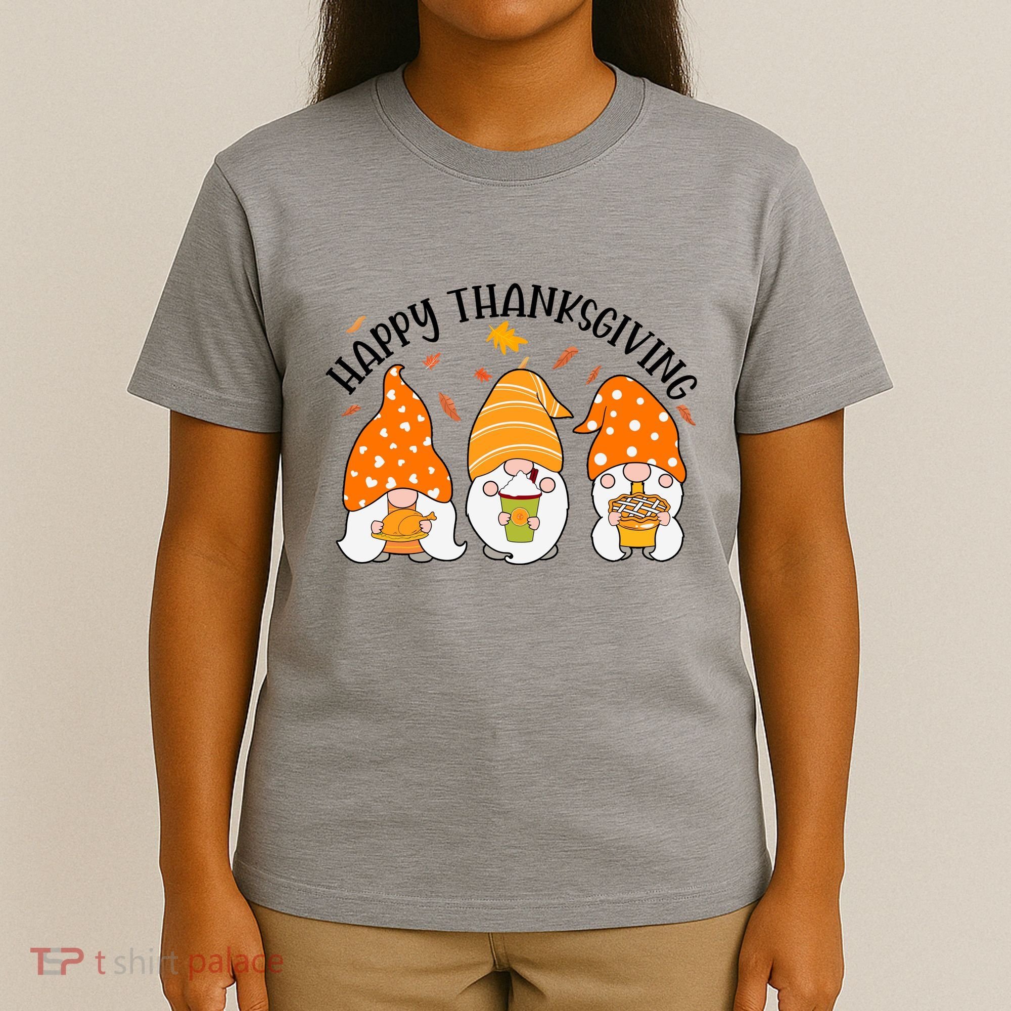 Happy Thanksgiving Gnome Festive Holiday T-Shirt