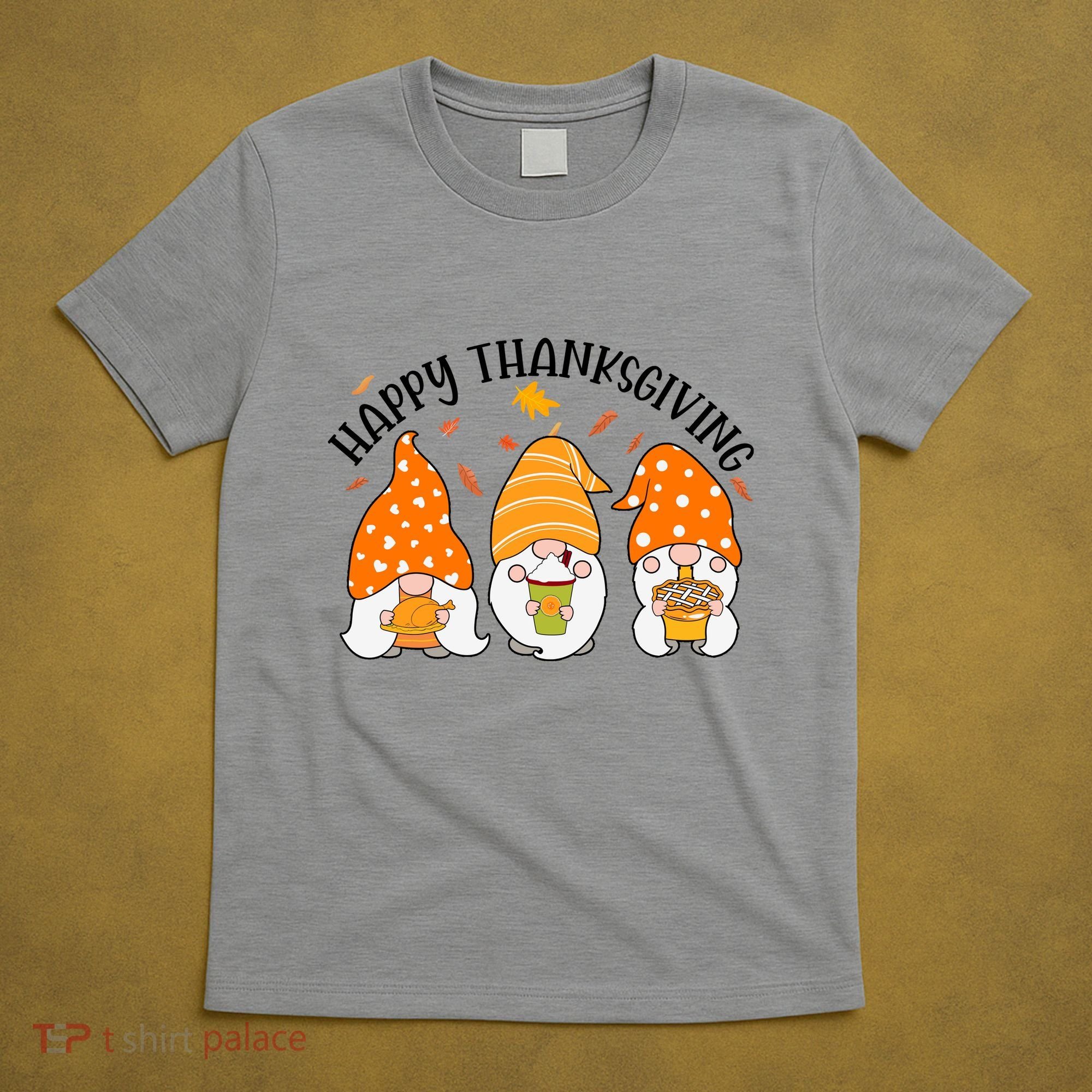 Happy Thanksgiving Gnome Festive Holiday T-Shirt